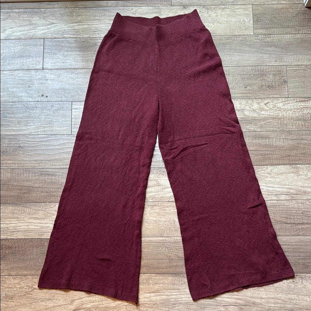 Free People Red Wide Leg Pants